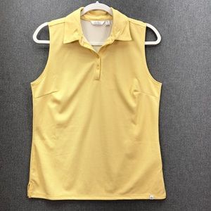 Lady Hagen Sleeveless Polo Tank Top in Yellow